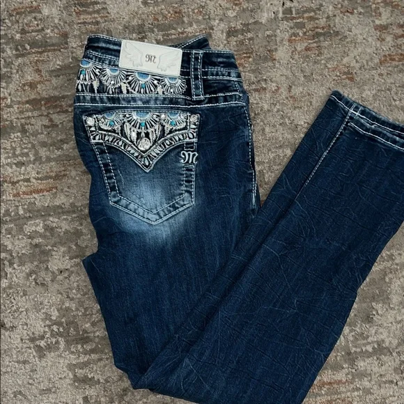 Miss Me Dream Catcher Skinny Jeans with Embellished Pockets Size 30 - Picture 11 of 11